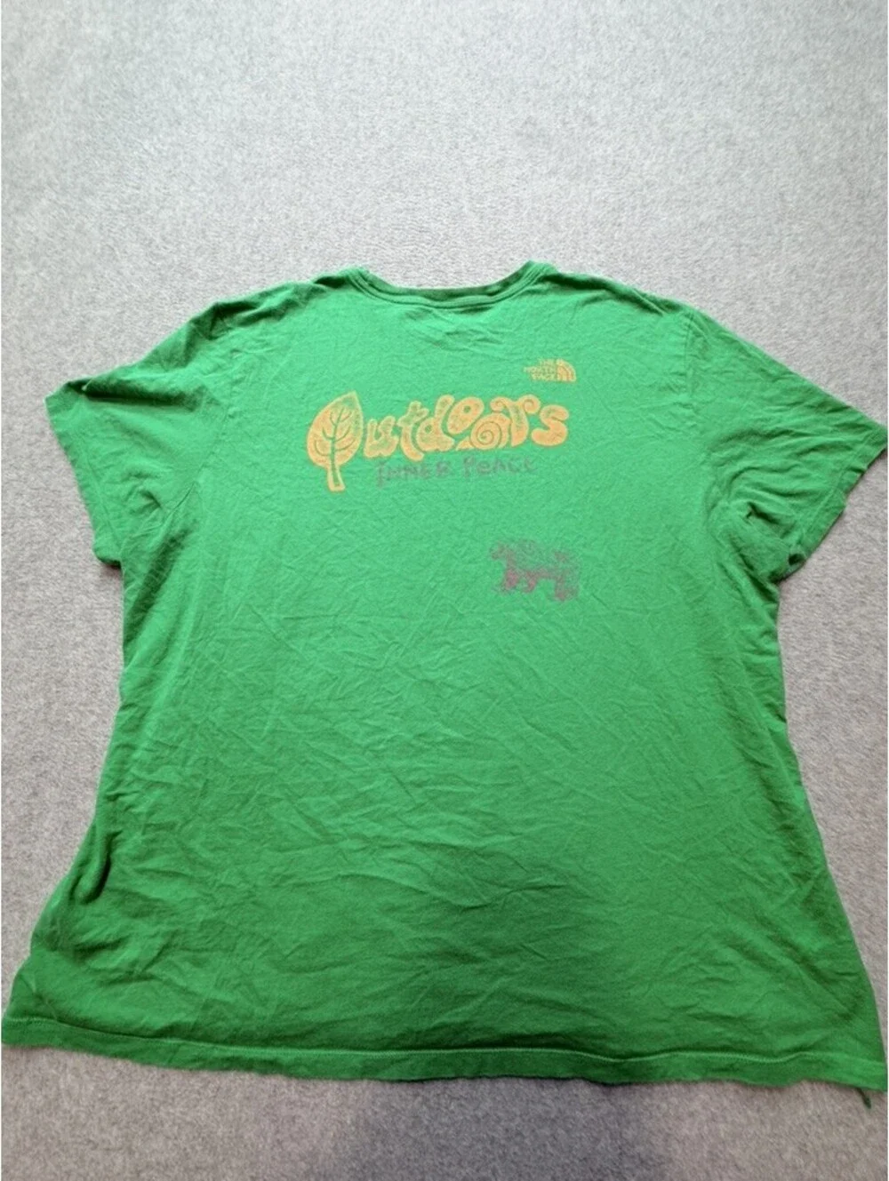 Vintage The North Face Mens T-Shirt XXL Green Outdoors Have More Fun Graphic